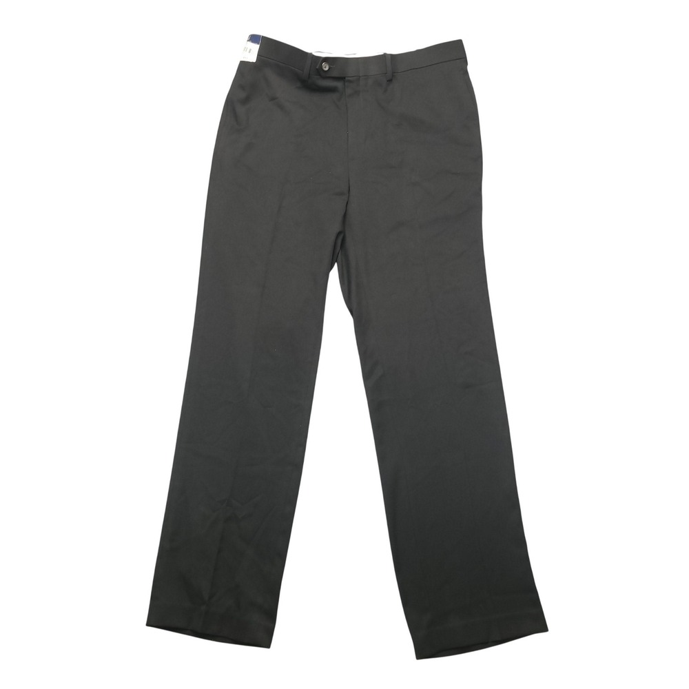 Ralph Lauren Dress Pants Mens 34x32 Black Comfort Flex Slim Fit Stretch Business